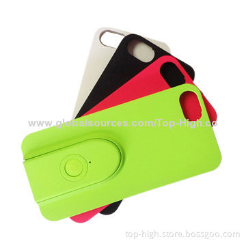 Case for iPhone 5 with battery powered wireless camera shutter from China manufacturer high quality